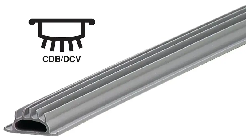 36 In. Gray Vinyl Door Sweep Insert For Low Thresholds