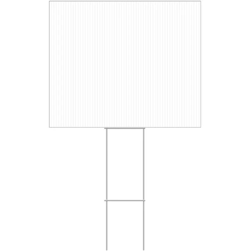 Blank Sign With Frame, White Corrugated Plastic, 19.25 X 24-In.
