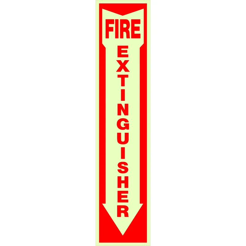 HILLMAN English White Fire Extinguisher Sign 18 In. H X 4 In. W