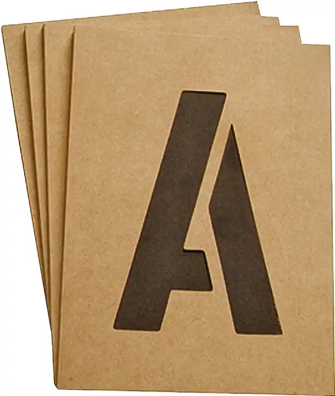 Letter & Number Stencil Set, Reusable Board, 2-In.