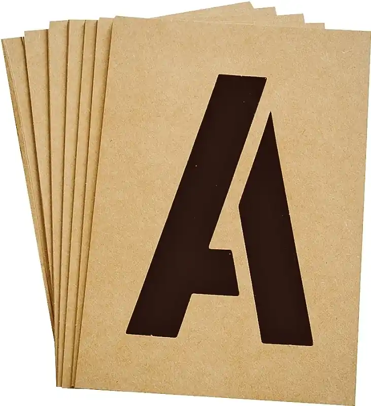 Letter & Number Stencil Set, Reusable Board, 5-In.