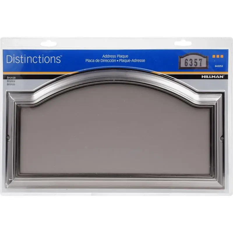 Distinctions Gloss Die-cast Zinc Rectangle Address Plate 4-inch Numbers