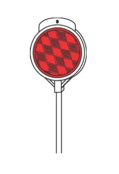 Hillman 48 In. 31 Round Red Driveway Marker 1 PK