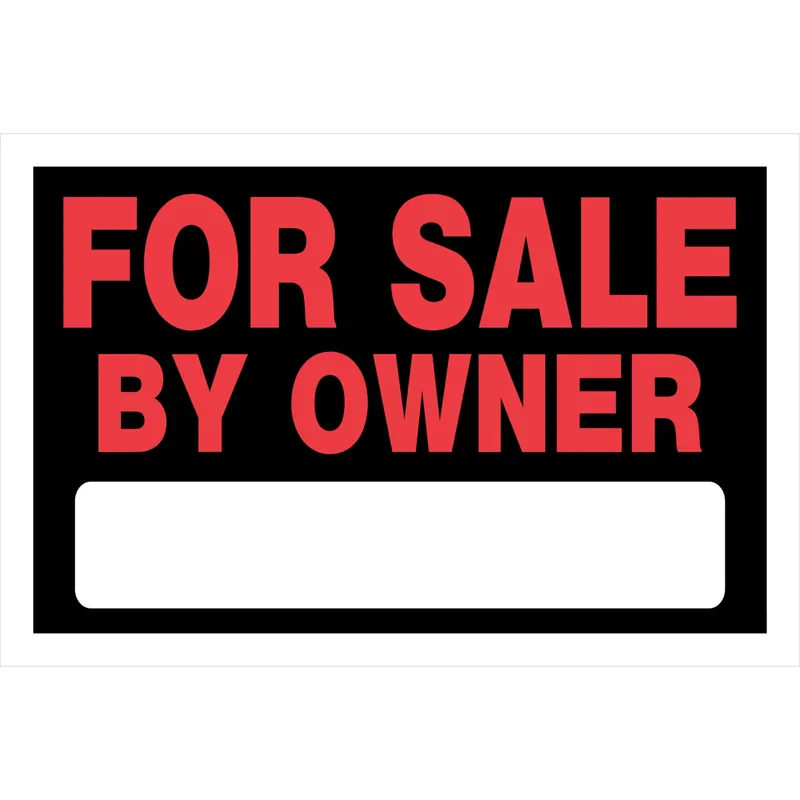 For Sale By Owner Sign, 8 X 12-In.