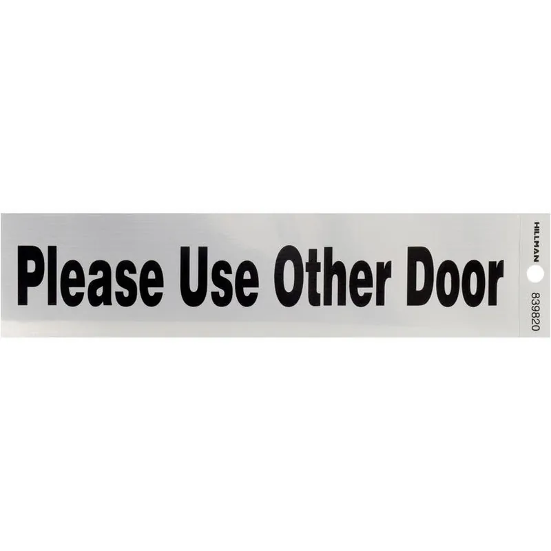 HILLMAN Silver Vinyl ‘Do Not Enter‘ Door Decal – 2" X 8"