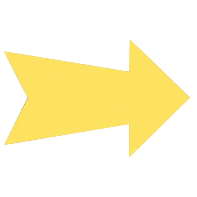 Blank Arrow Sign, Yellow Corrugated Plastic, 9 X 23-In.