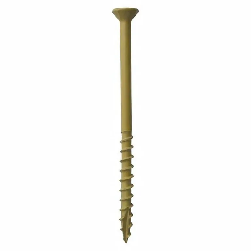 Primeguard Plus No. 9 X 3 In. Tan Star Flat Head Deck Screws 25 Lb Bucket
