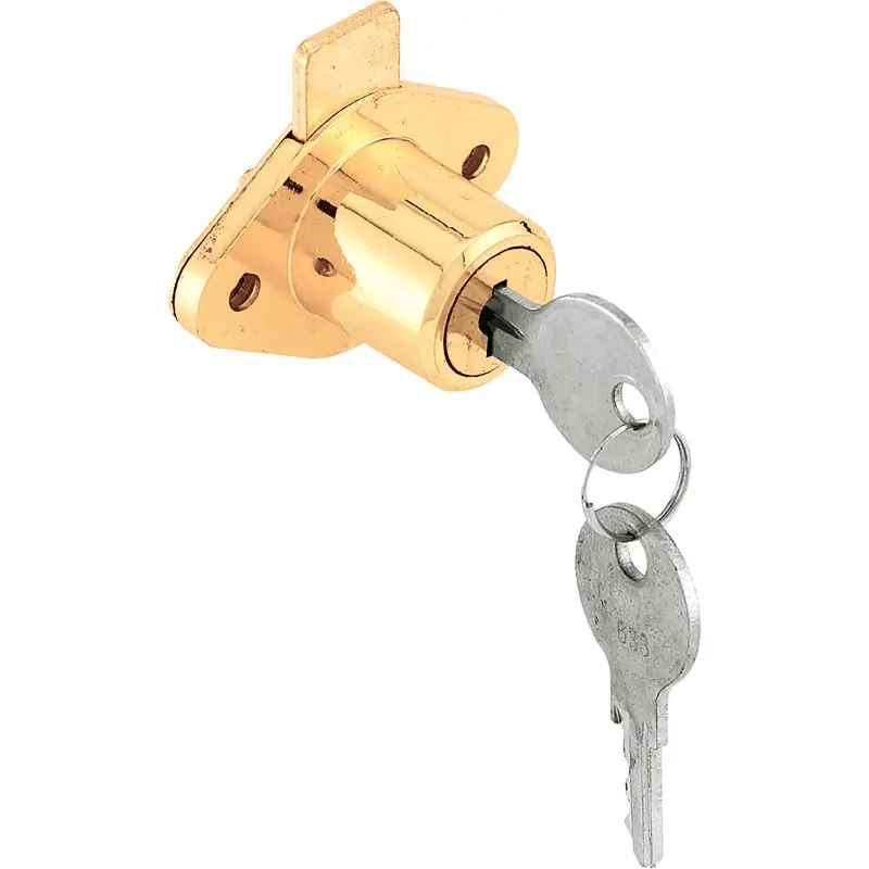 7/8 In. Brass Plated Drawer/ Cabinet Lock