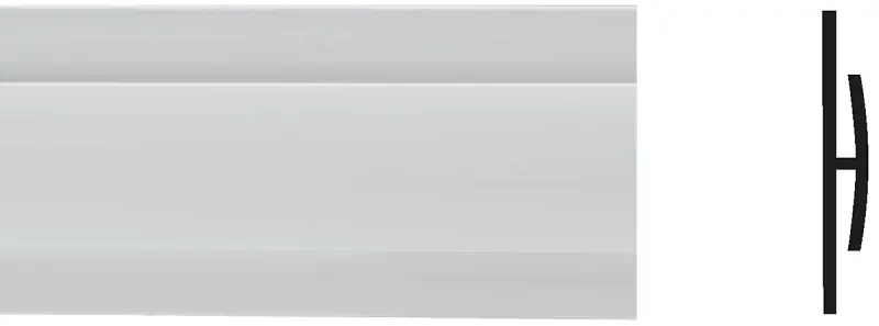 Moulding 855 1/4 In. X 1-3/8 In. X 8 Ft. PVC Composite White FRP Divider Moulding 0085508011