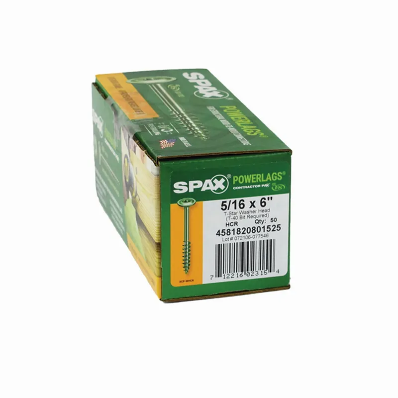 SPAX PowerLags 5/16 In. In. X 6 In. L T-40 Washer Head Serrated Structural Screws