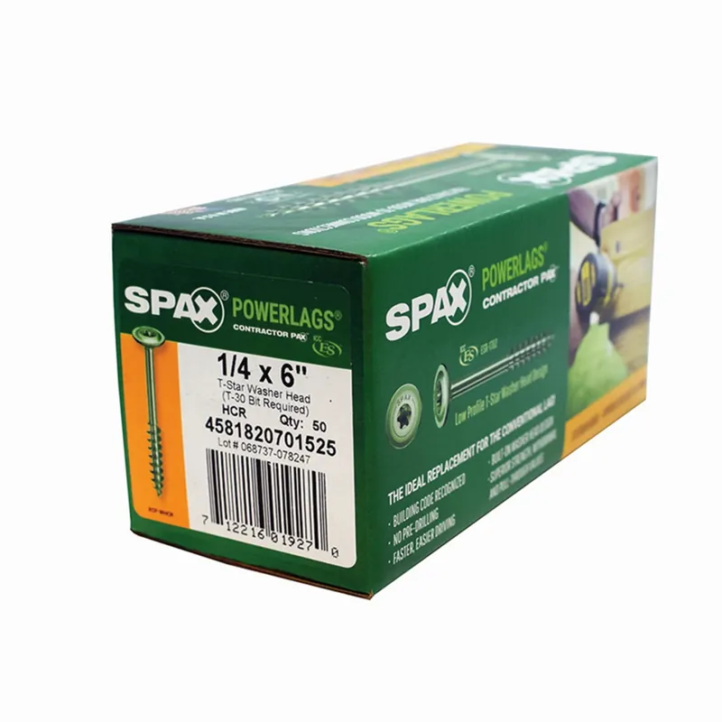 SPAX PowerLags 1/4 In. In. X 6 In. L T-30 Washer Head Serrated Structural Screws