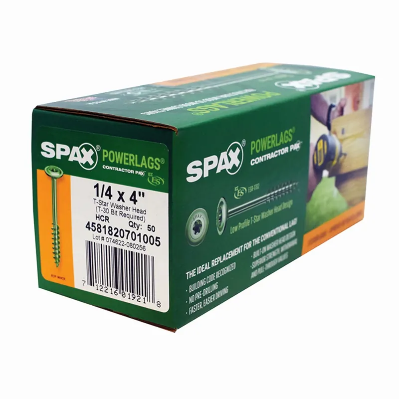 SPAX PowerLags 1/4 In. In. X 4 In. L T-30 Washer Head Serrated Structural Screws