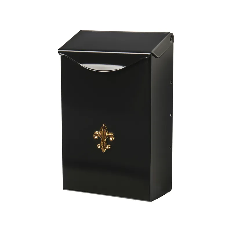 City Classic Wall-Mount Mailbox, Small, Black Steel