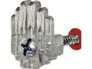 Hillman Anchor Wire, 121144, 4 Pack, Clear Mirror Holder & Anchor, Plastic