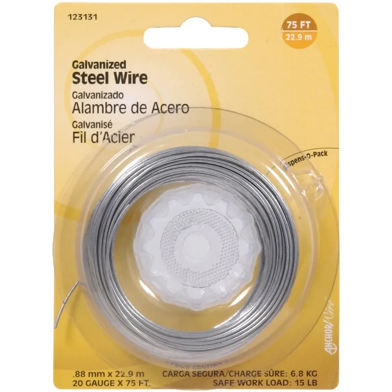 20-Gauge Galvanized Wire, 75-Ft.