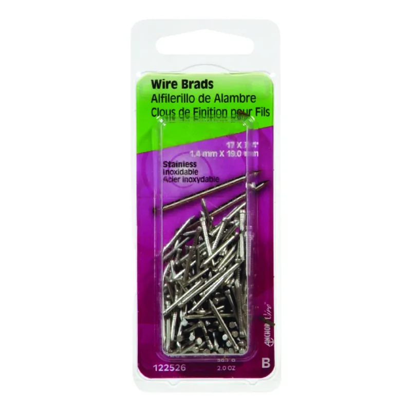 HILLMAN 17 Ga. X 3/4 In. L Stainless Steel Brad Nails 1 Pk 2 Oz