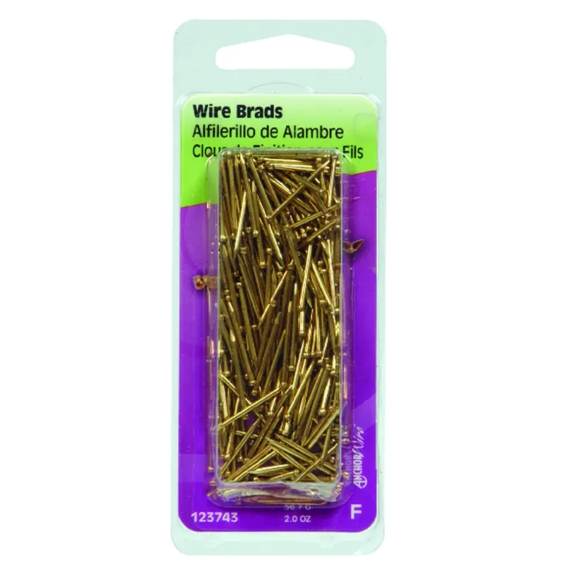 HILLMAN 18 Ga. X 3/4 In. L Brass Brad Nails 1 Pk 2 Oz