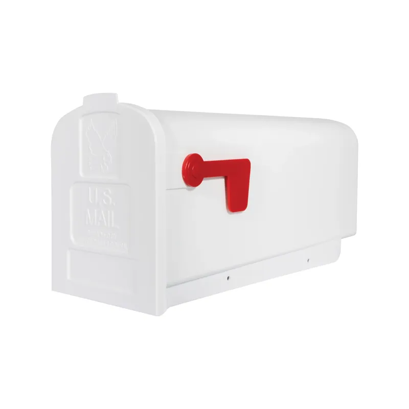 Parsons Classic Plastic Post Mount White Mailbox 9-9/16 In. H X 7-7/8 In. W