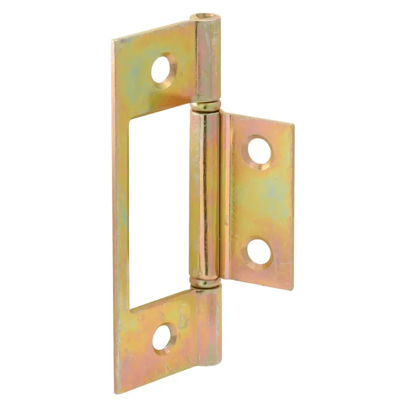 Prime-Line 3 In. L Brass-Plated Steel Door Hinge 2 Pk