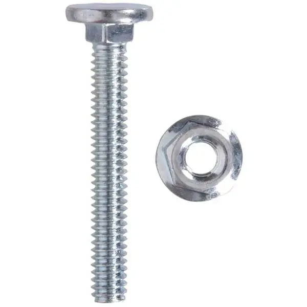 Flat Head Carriage Bolt And Nut Set - Durable Steel, Various Sizes Available
