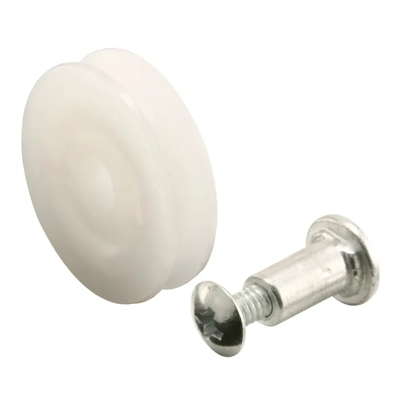 Prime-Line 1 In. Dia. X 1/4 In. L Plastic Roller Assembly 2 Pk