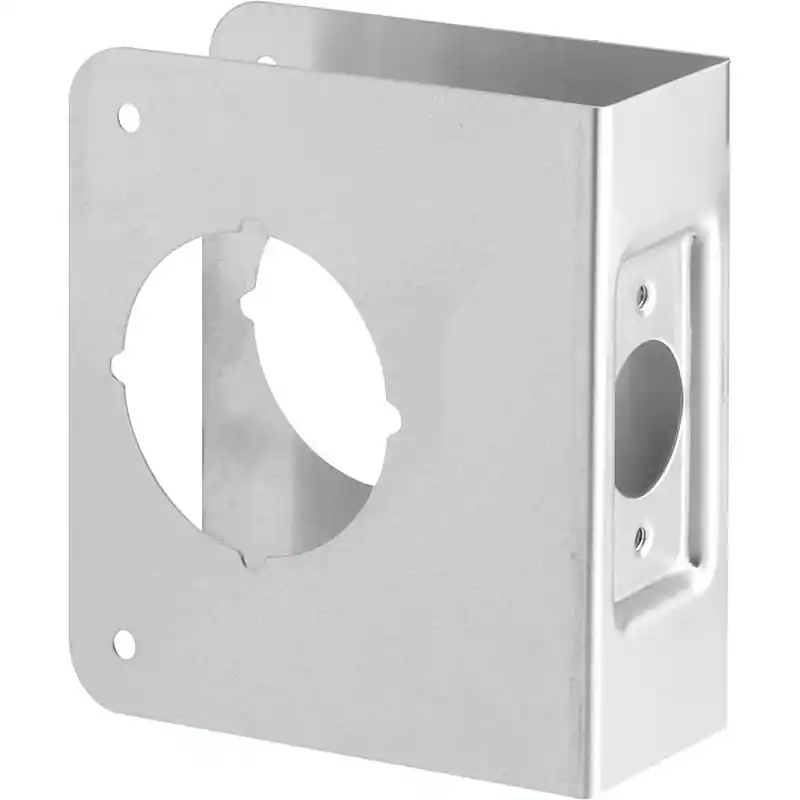 Prime-Line 4.5 In. H X 3.875 In. L Brushed Stainless Steel Stainless Steel Recessed Door Reinforcer