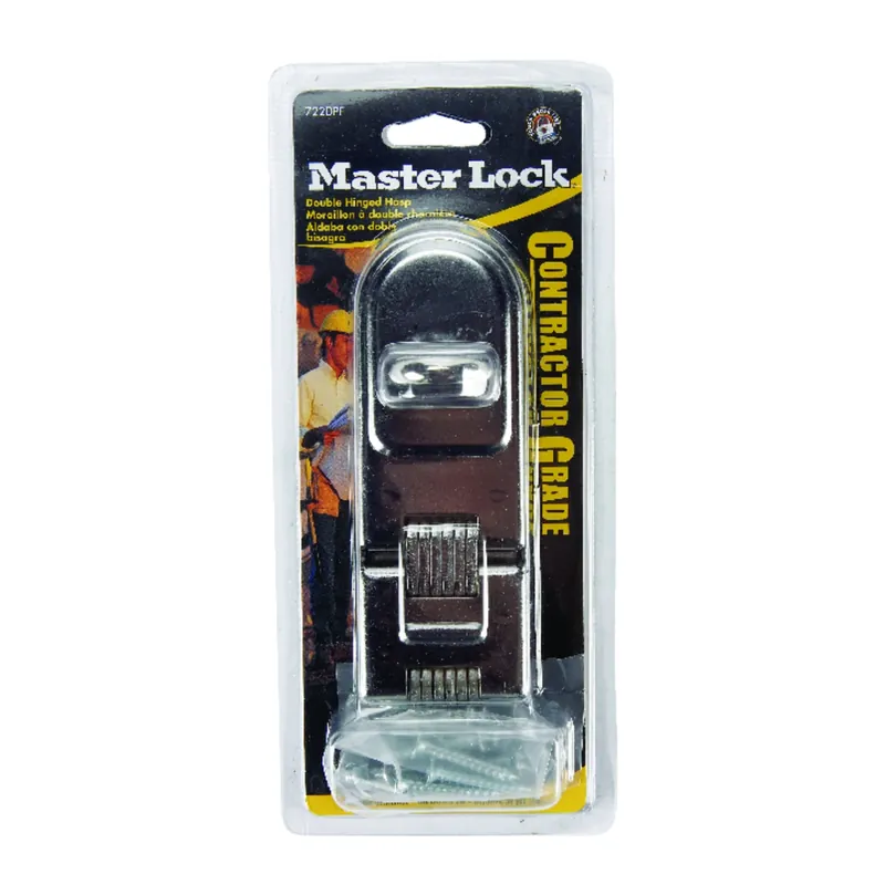 Master Lock Zinc-Plated Hardened Steel 7-3/4 In. L Double Hinge Safety Hasp 1 Pk