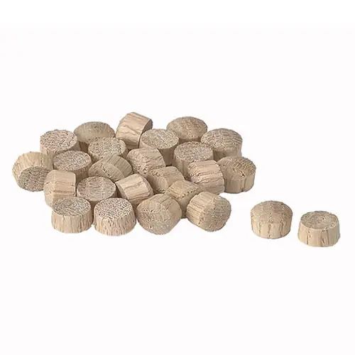 Solid Oak Round Head Screw Plugs - Model 3009405 - Durable And Versatile