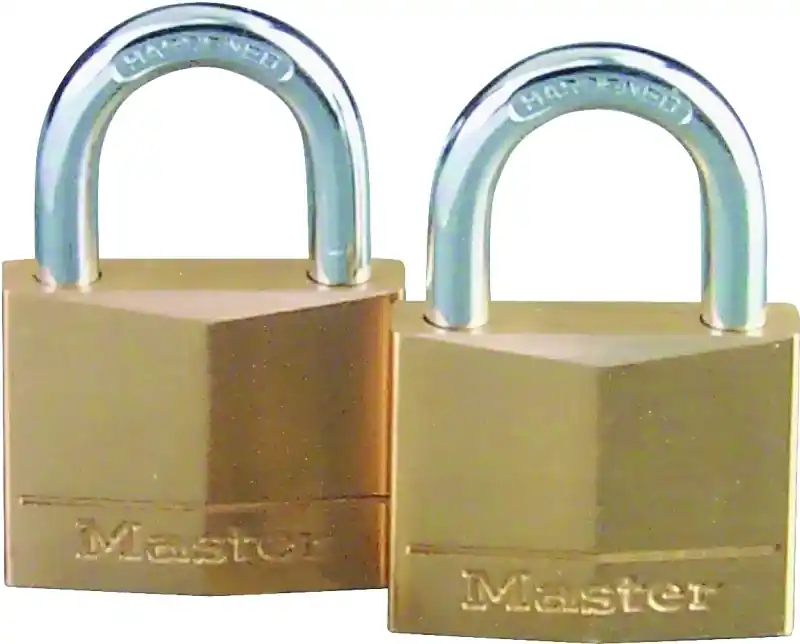 Master Lock 1-1/4 In. H X 5/16 In. W X 1-9/16 In. L Brass 4-Pin Tumbler Exterior Padlock
