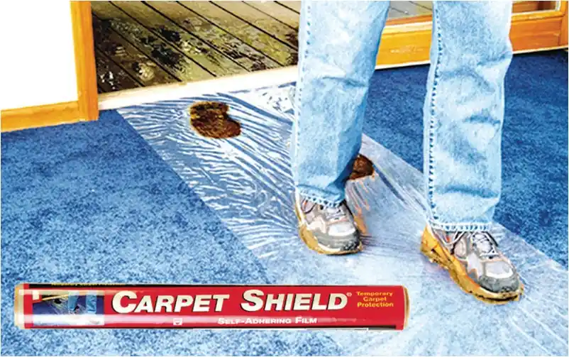 Clear Self‑Adhesive Polyethylene Floor Protection Film – 3 mil × 24 in × 50 ft