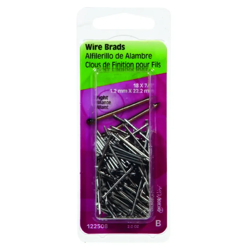 HILLMAN Anchor Wire 18 Ga. X 7/8 In. L Bright Steel Brad Nails 1 Pk 2 Oz