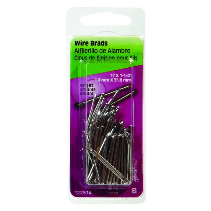HILLMAN Anchor Wire 17 Ga. X 1-1/4 In. L Bright Steel Brad Nails 1 Pk 2 Oz