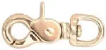 3/4-inch Swivel Round Eye Trigger Snap, Model 5015z, Die-cast Zinc, Nickel Finish