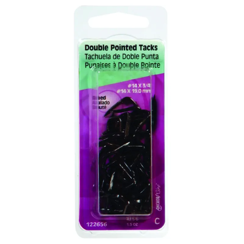 HILLMAN Anchor Wire No. 14 X 3/4 In. L Blue Steel Double Point Tacks 1 Pk