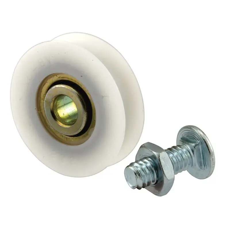 Prime-Line 1-1/4 In. Dia. X 1/3 In. L Plastic Roller Assembly 2 Pk