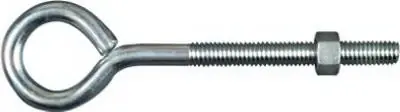 Zinc Eye Bolt, 3/8 Inch Diameter, 6 Inch Length, 160 Pound Load Capacity