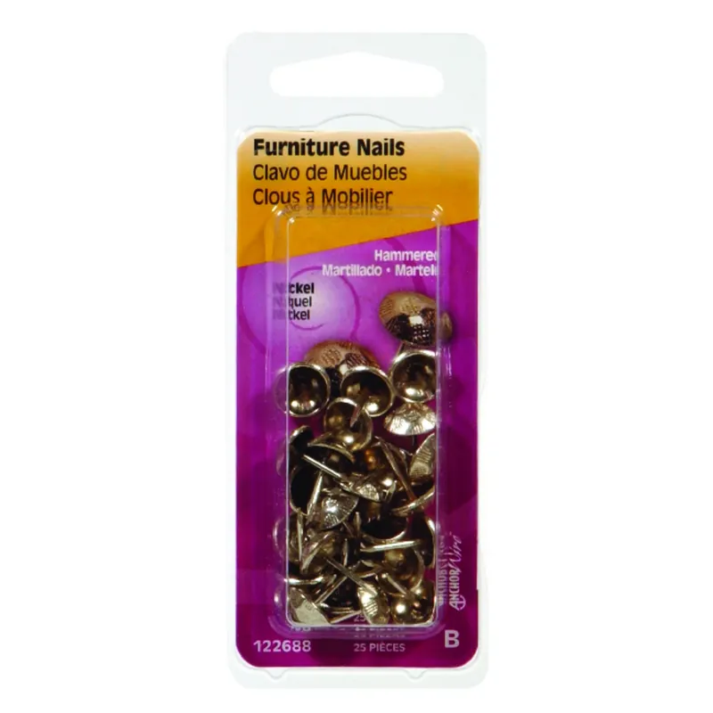 HILLMAN 1/2 In. Furniture Brass Nail Hammered Head
