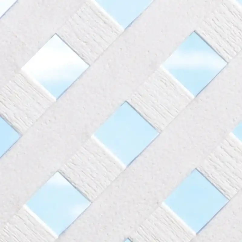 Grid Axcents 48 In. W X 8 Ft. L White Plastic Privacy Lattice Panel