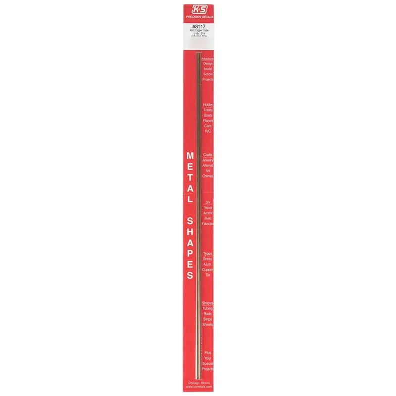 K&S 1/16 In. D X 1 Ft. L Utility Copper Tubing