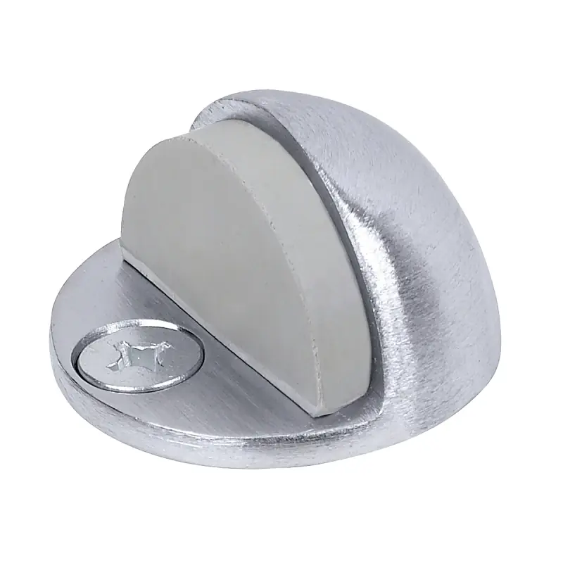 Small Chrome Brass Doorstop
