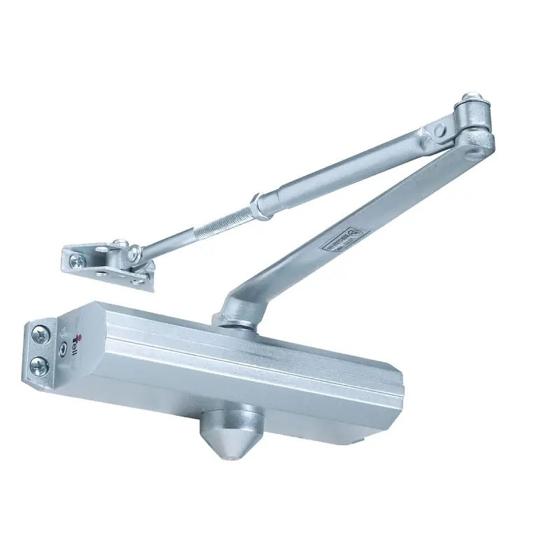 Tell Door Closer, 600 Series Adjustable 1-4 Spring Size, Aluminum (Silver) (DC100018)