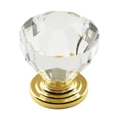 Traditional Classics 1.25 Inch Diameter Burnished Brass Cabinet Knob