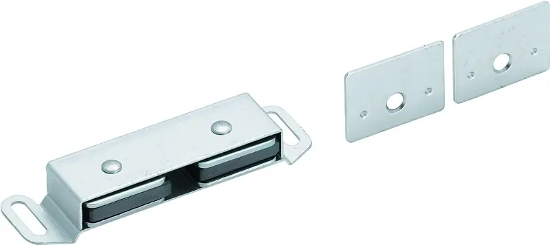 Magnetic Cabinet Catch, Aluminum, 3-1/2 In.
