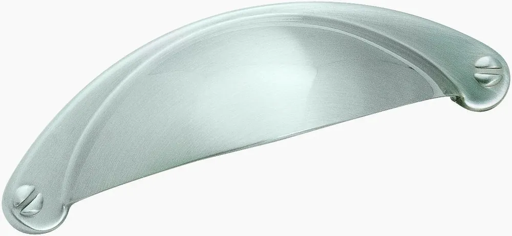 Amerock Traditional Cup Cabinet Pull Cup 2-1/2 In. Satin Nickel Silver 1 Pk
