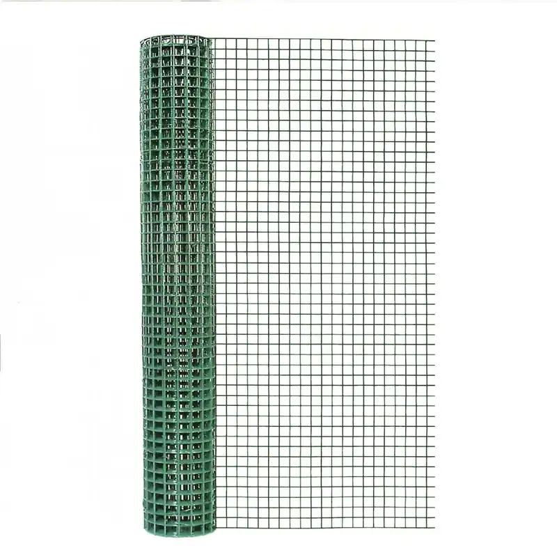 Galvanized Metal Hardware Cloth Fence, Green PVC Coating, 24-In. X 5-Ft.