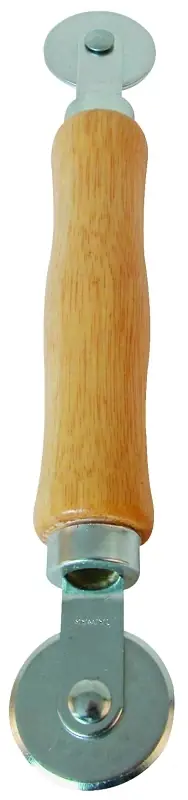 Screen Spline Rolling Tool, Wood Handle, Steel Wheels