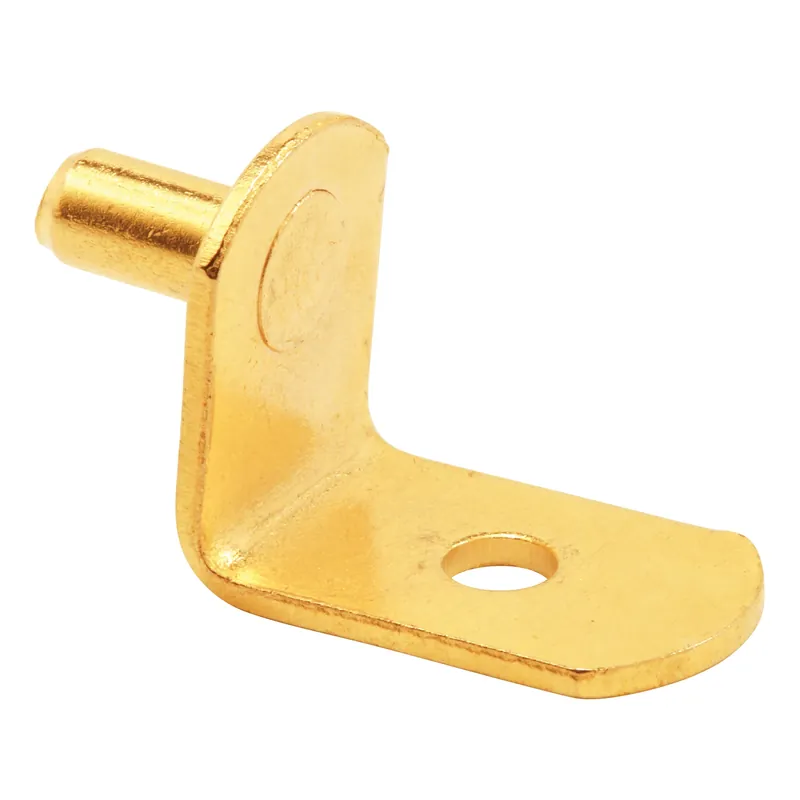 25-Lb. L Shelf Support Pegs, Brass, 5 Mm, 8-Pk.