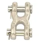 Chain Double Clevis 1/4"-5/16" Zinc Plated Steel 3900 Lb Capacity