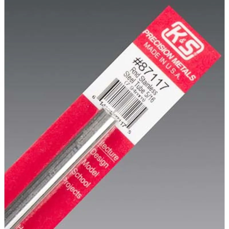 K&S 5/16 In. D X 1 Ft. L Stainless Steel Tube 1 Pk