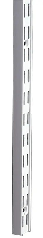 Series 182 Dual-Track Shelf Standard, White Steel, 63-In.